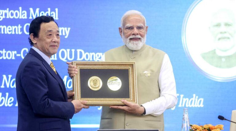 প্রধানমন্ত্রী নরেন্দ্র মোদী রোমে FAO Agricola পদক ২০২৬ গ্রহণ করলেন