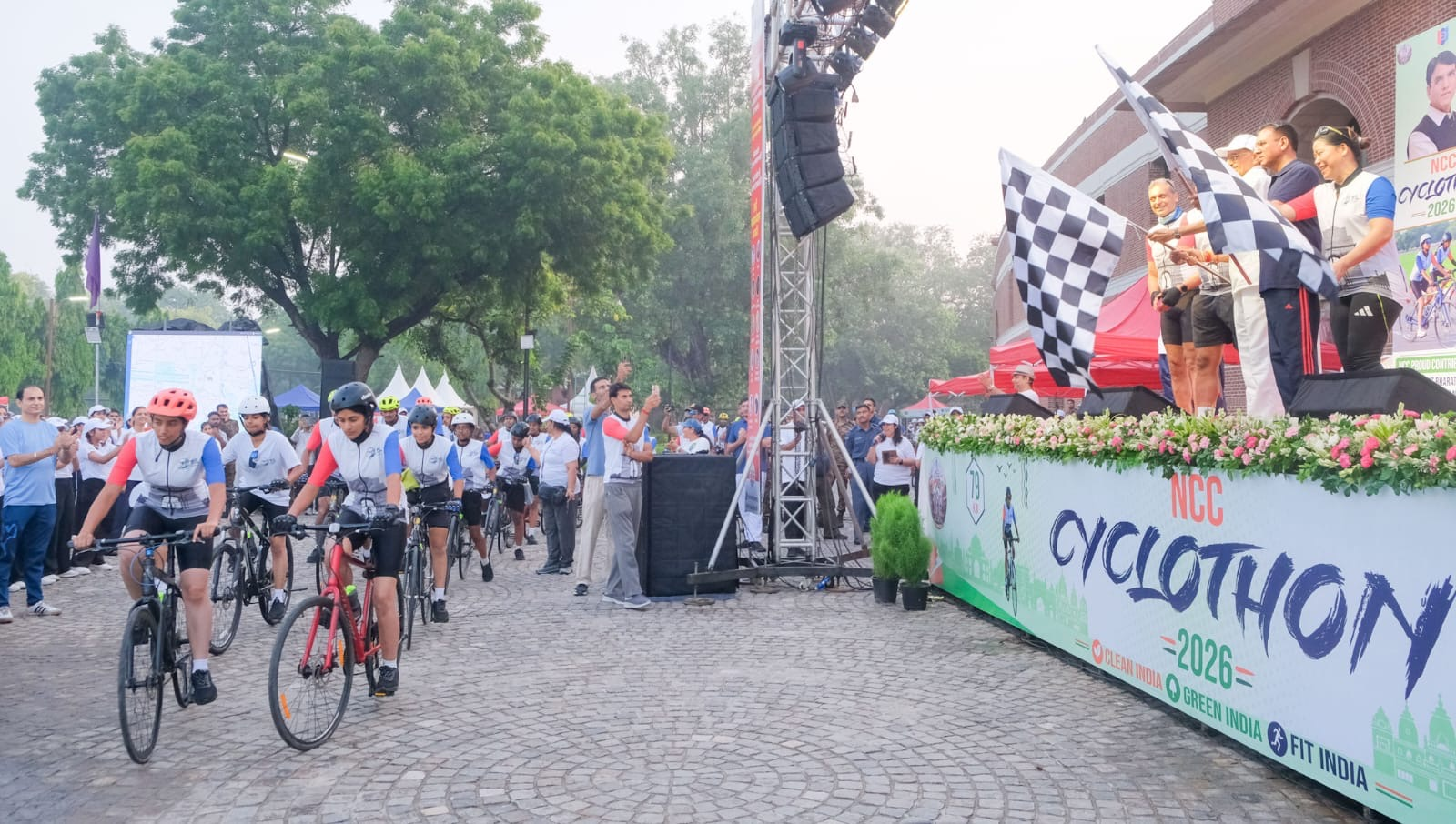 ভারতের স্বাধীনতার ৭৯ বছর পূর্তি উপলক্ষে এনসিসি সাইক্লোথনের আয়োজন করেছে