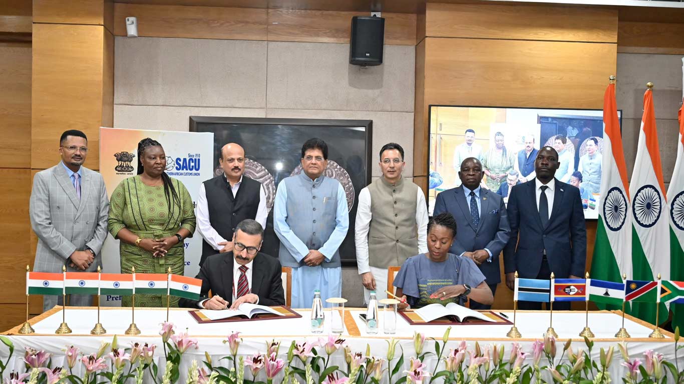 ভারত এবং দক্ষিণ আফ্রিকীয় কাস্টমস ইউনিয়নের মধ্যে পছন্দমূলক বাণিজ্য চুক্তির আলোচনা শুরু