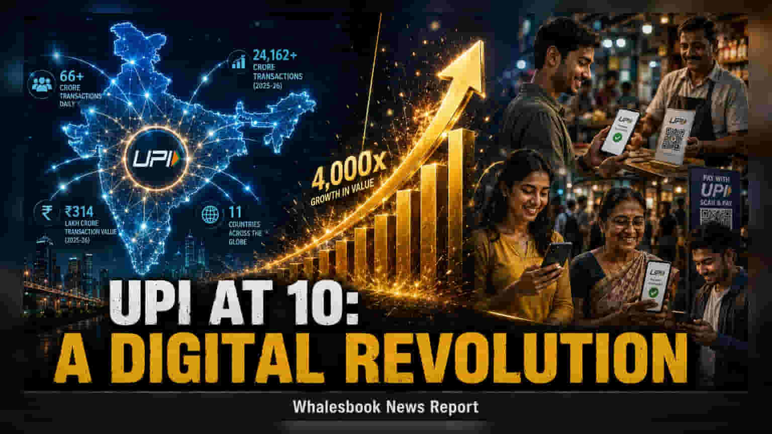 UPI এখন দশ বছর পূর্তি: ২৪,১৬২ কোটি ট্রানজেকশন ২০২৫-২৬ অর্থবছরে